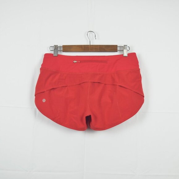 lululemon Speed Up Low-Rise Lined Short 2.5" Size 6 in Dark Red - Picture 3 of 6